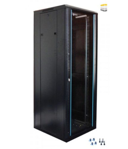 37U Data cabinets 600 x 600. Floor Standing.Glass Door