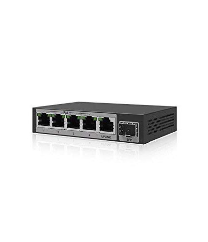 UTT S1042GP 4-port Gigabit Ethernet PoE Switch, 4 PoE ports 60W, 802.3af, with 1-port Gigabit Ethernet + 1-port SFP for uplinks