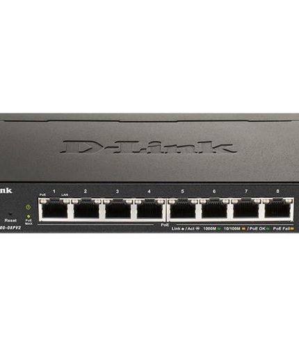 8 Port PoE Gigabit Smart Managed Switch + 2 SFP ports - DGS-F1100-10PS