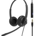 Yealink UH34 USB Headset with Mic,USB-A 3.5mm Jack Wired Headphones